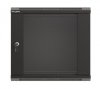 Lanberg Szafa instalacyjna rack wisząca 19 540x350 czarna drzwi przeszklone ( flat pack)